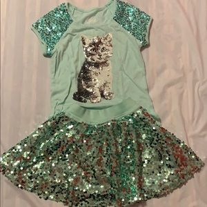 Justice Girls Matching Set size 8, EUC